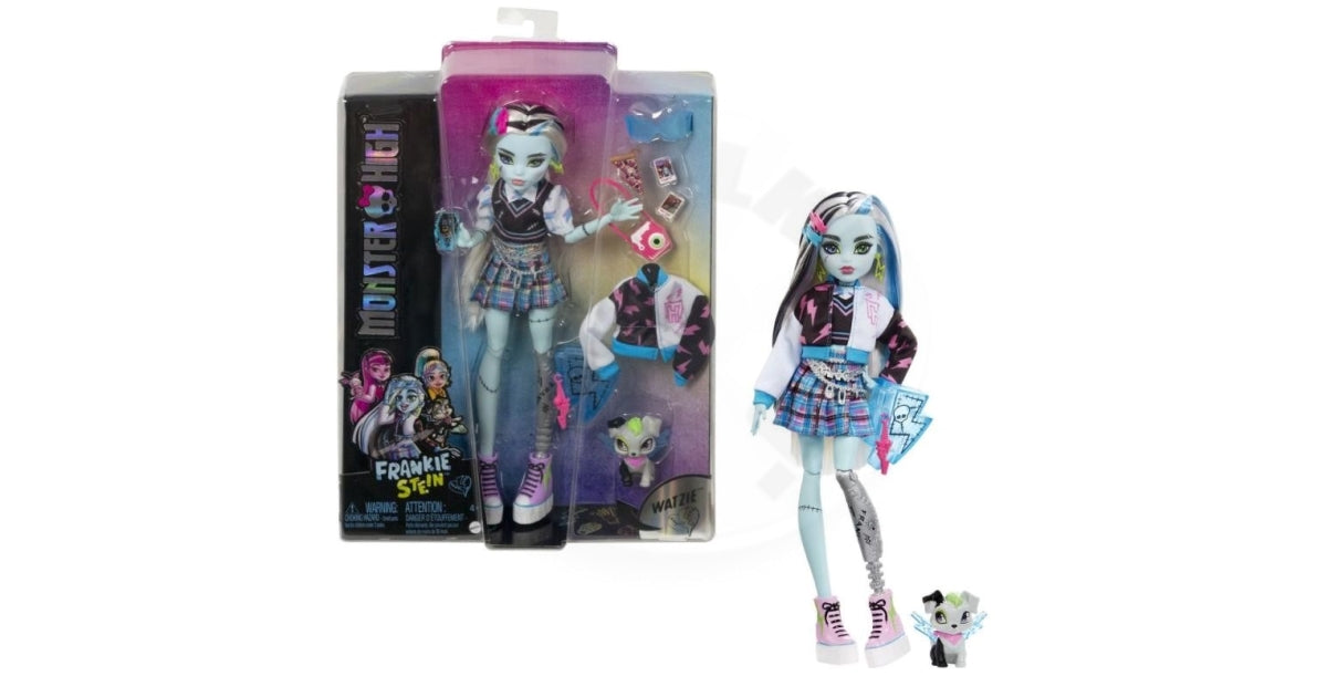 Papusa Monster High - Frankie Stein cu animalut si accesorii