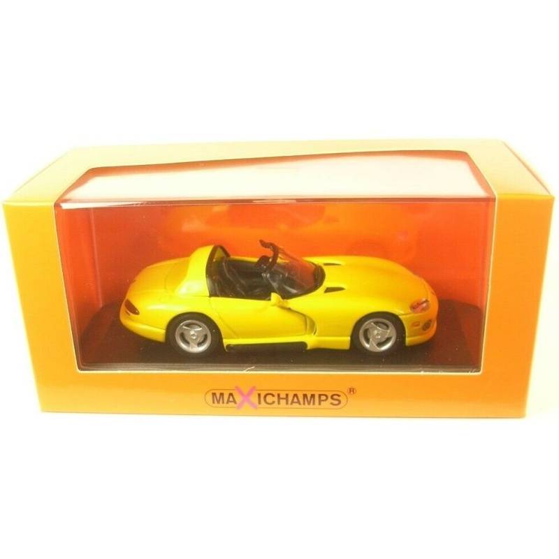 Dodge Viper Roadster 1993 galben cu vitrina plexiglass - 1/43 Minichamps