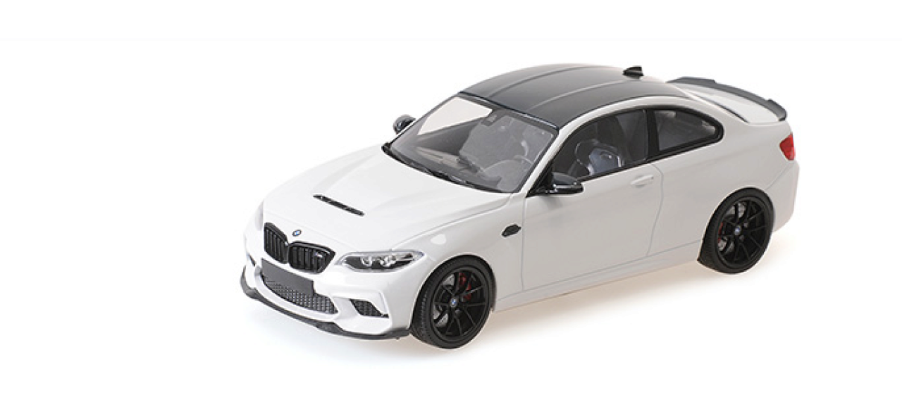 BMW M2 CS 2020 alb cu jante negre  - 1/18 Minichamps