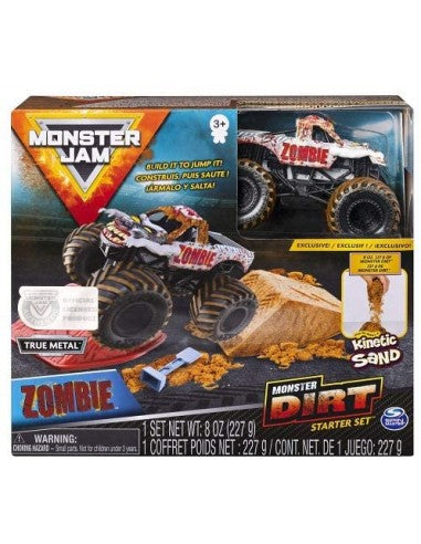 Set Monster Jam Zombie 1/64 cu nisip kinetic 227g - Spin Master