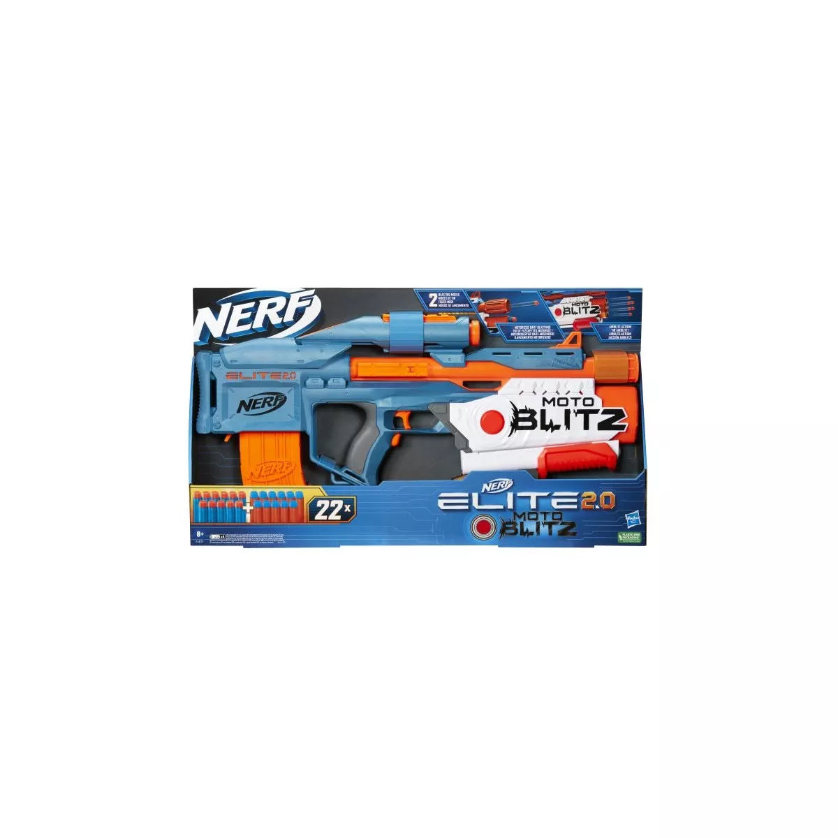 Blaster Nerf Elite 2.0 Motoblitz  cu 22 proiectile