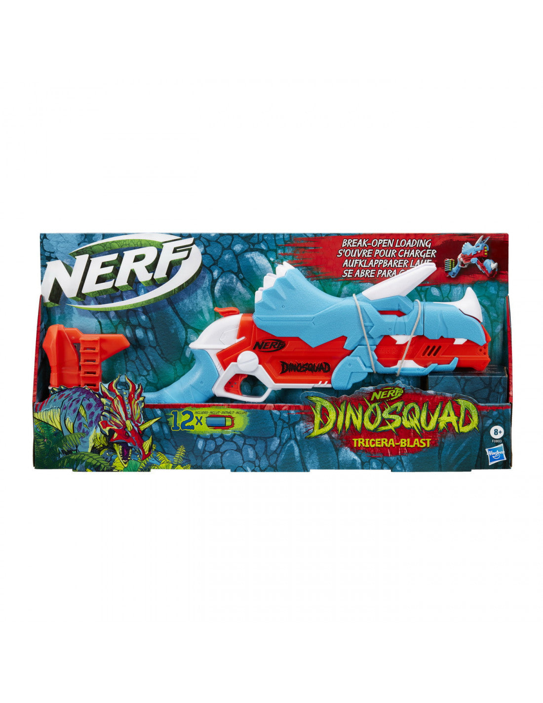 Blaster Nerf Dinosquad - Tricerablast 12 proiectile