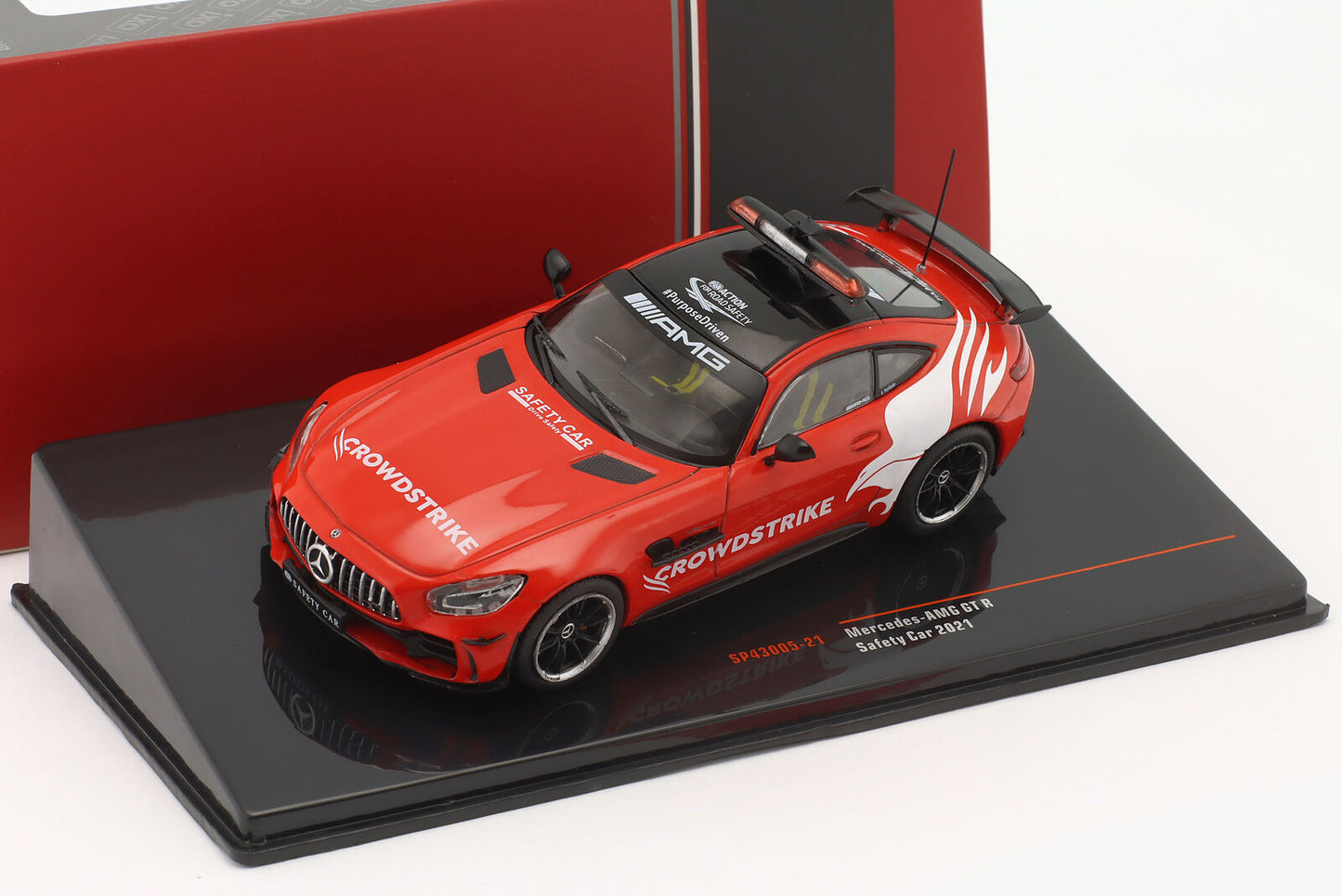 Mercedes-Benz AMG GT-R Safety Car 2021 cu vitrina plexiglass - 1/43 Ixo Models