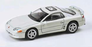 Mitsubishi Gto 3000GT alb perlat cu vitrina plexiglass - 1/64 Paragon