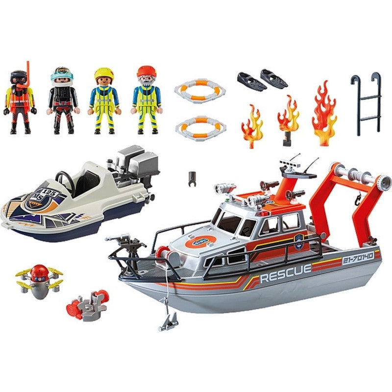 Playmobil City Action 70140 - Ambarcatiune de salvare cu personal