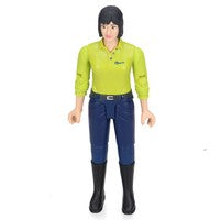 Figurina Femeie cu pantaloni bleumarin si camasa verde 10cm 60405 - Bruder