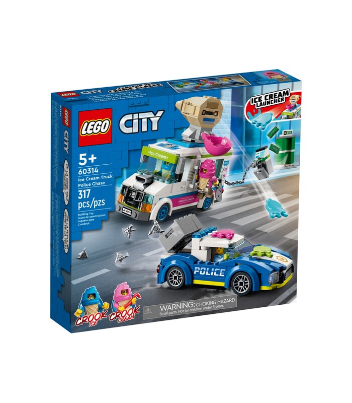 LEGO CITY 60314 - Politia in urmarirea furgonetei cu inghetata