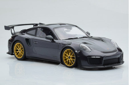 Porsche 911 GT2 RS 2018 purple metallic Weissach Package 1/300pcs - 1/18 de Minichamps.