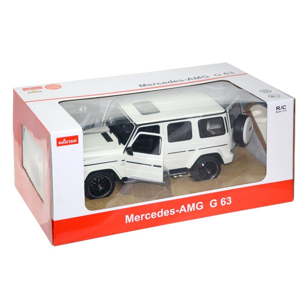 Mercedes AMG G63 (alb) cu telecomanda - 1/14 Rastar