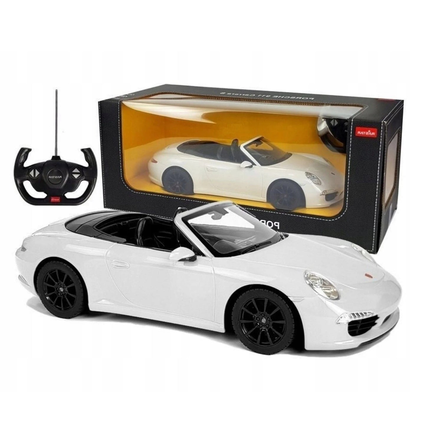 Porsche 911 Carrera S (alb) cu telecomanda - 1/12 RASTAR