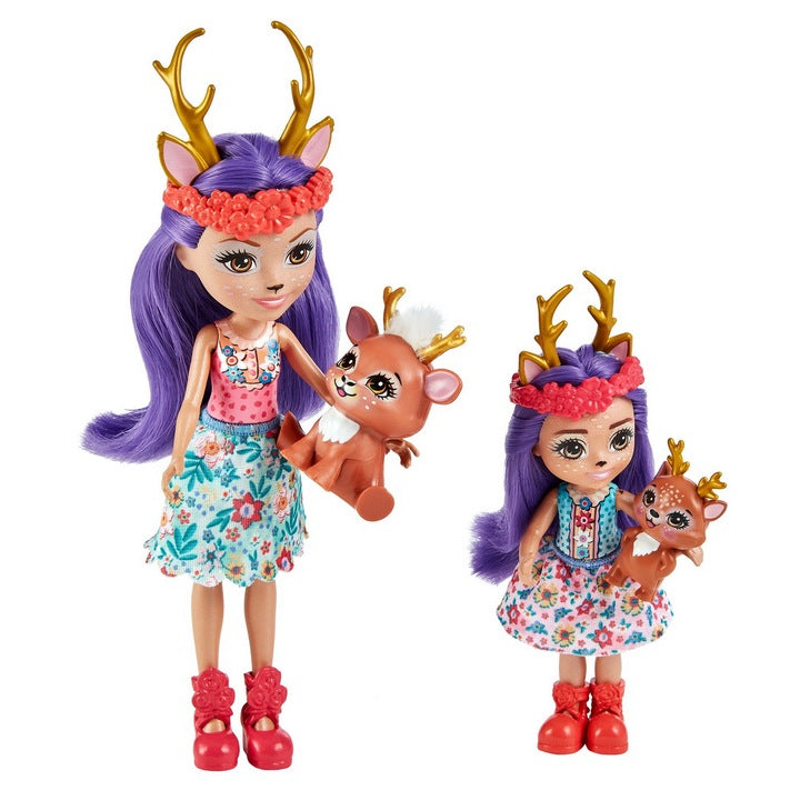 Set Papusi Enchantimals - Danessa Deer & Sprint si Danetta Deer & Fleet