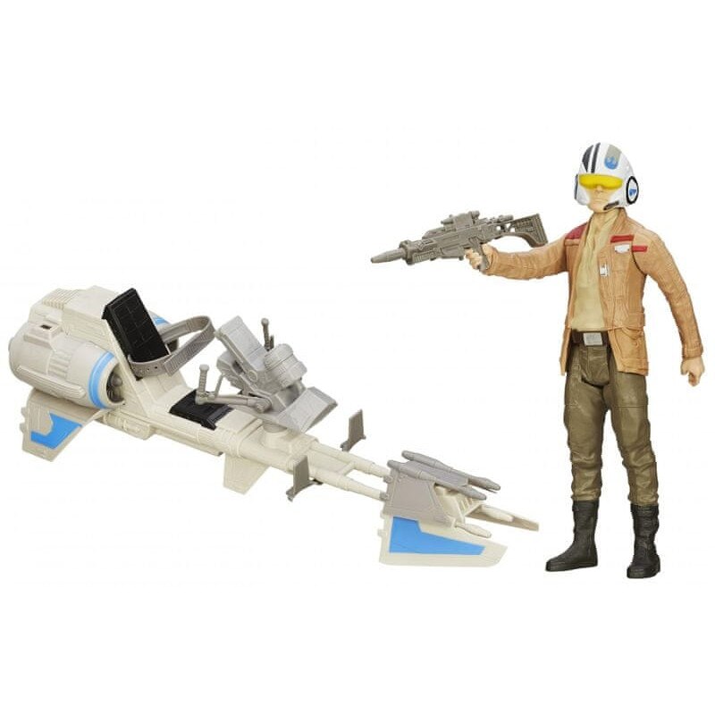 Figurina Speeder Bike & Poe Dameron 30cm