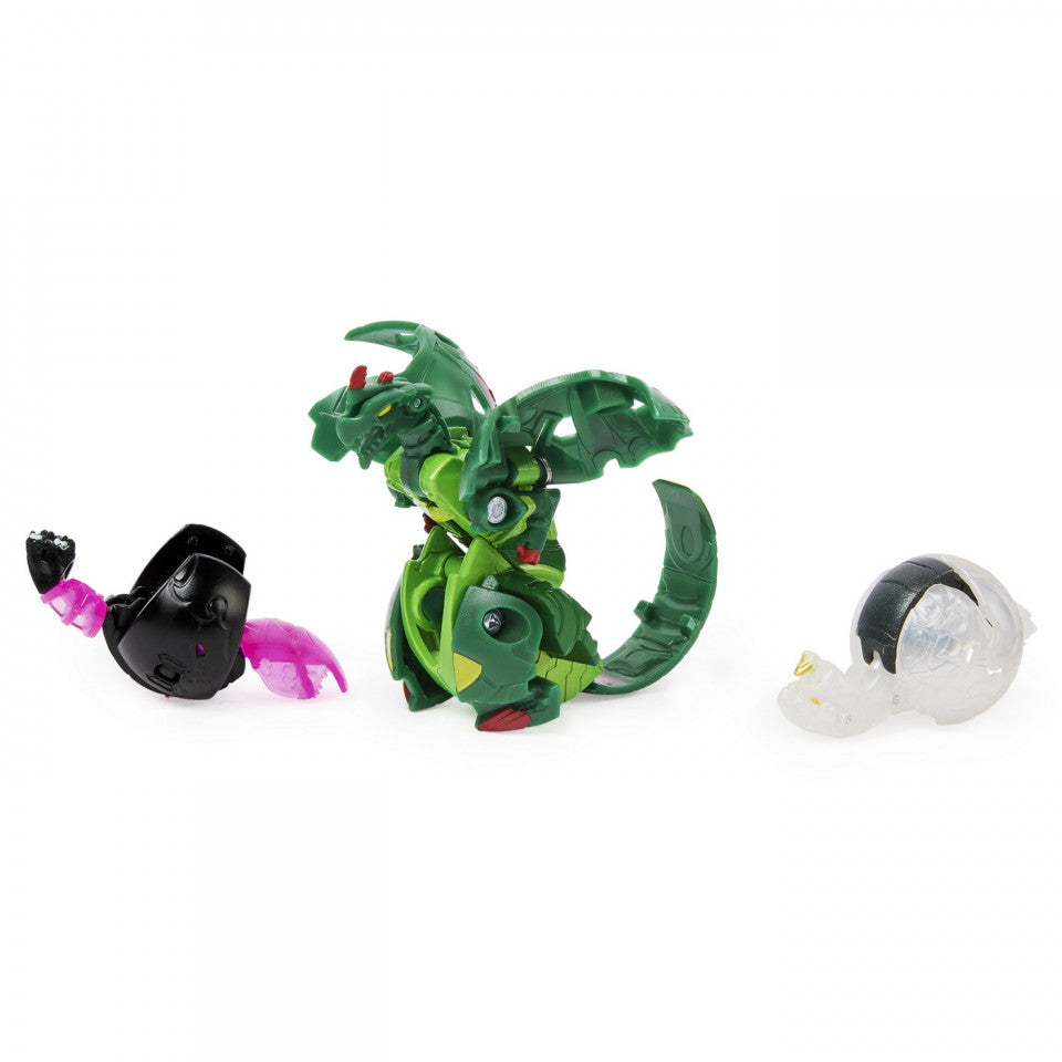 Set de joaca Dragonoid, Nano Scorcher si Nano Siphon Platinum Power Up Bakugan Evolutions