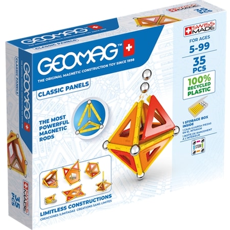 Set de Constructie Geomag Magnetic Classic Orange Panels 35 piese