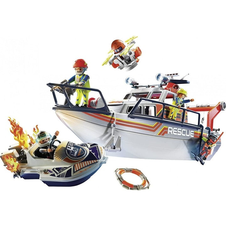 Playmobil City Action 70140 - Ambarcatiune de salvare cu personal