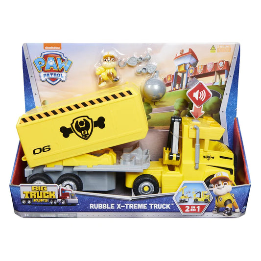 Masinuta 2 in 1 Paw Patrol Big Truck Pups - Camionul X-Treme al lui Rubble