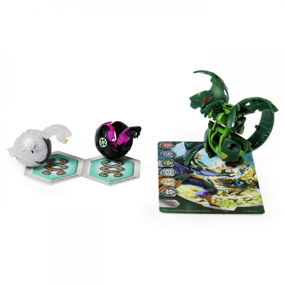 Set de joaca Dragonoid, Nano Scorcher si Nano Siphon Platinum Power Up Bakugan Evolutions