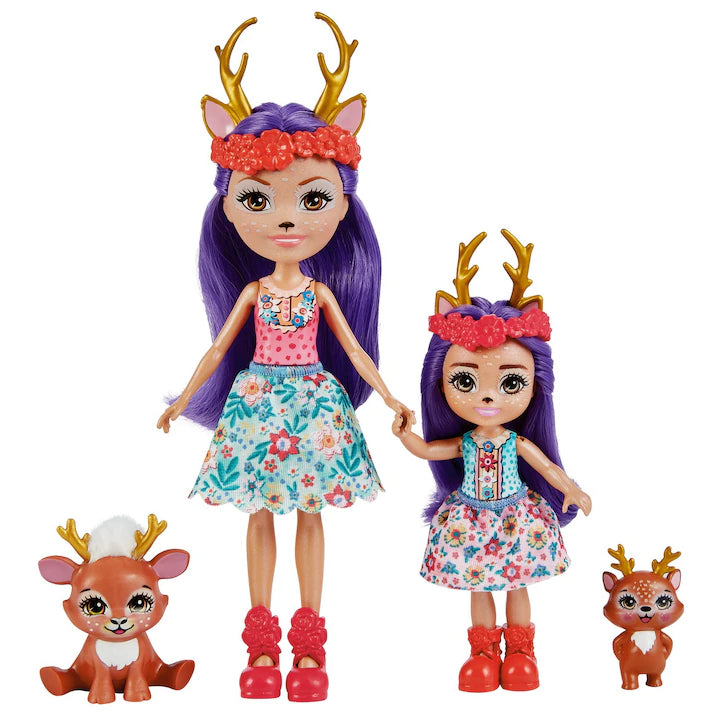 Set Papusi Enchantimals - Danessa Deer & Sprint si Danetta Deer & Fleet