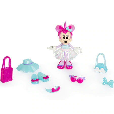 Papusa Minnie cu accesorii - RAINBOW GLOW