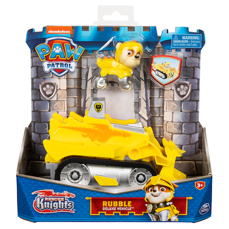 Masinuta Paw Patrol Rescue Knights Deluxe Vehicle - RUBBLE