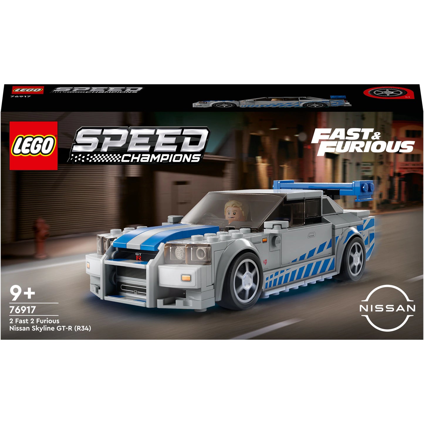 Lego Speed Champions 76917 - Nissan Skyline GT-R (R34) Mai furios , mai iute (319 piese)