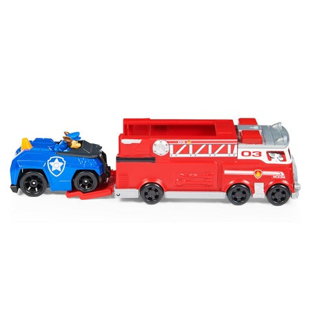 Set 2 masinute masina de pompieri si vehicul cu figurina Chase - PAW PATROL