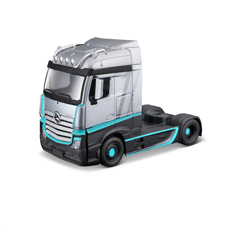 Cap Tractor Camion Mercedes Actros gri/bleu/negru  - 1/43 Bburago