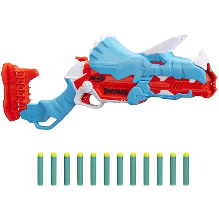 Blaster Nerf Dinosquad - Tricerablast 12 proiectile