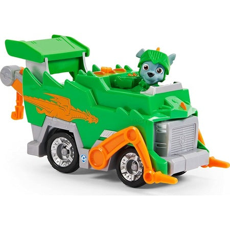 Masinuta Paw Patrol Rescue Knights Deluxe Vehicle  - Rocky Verde