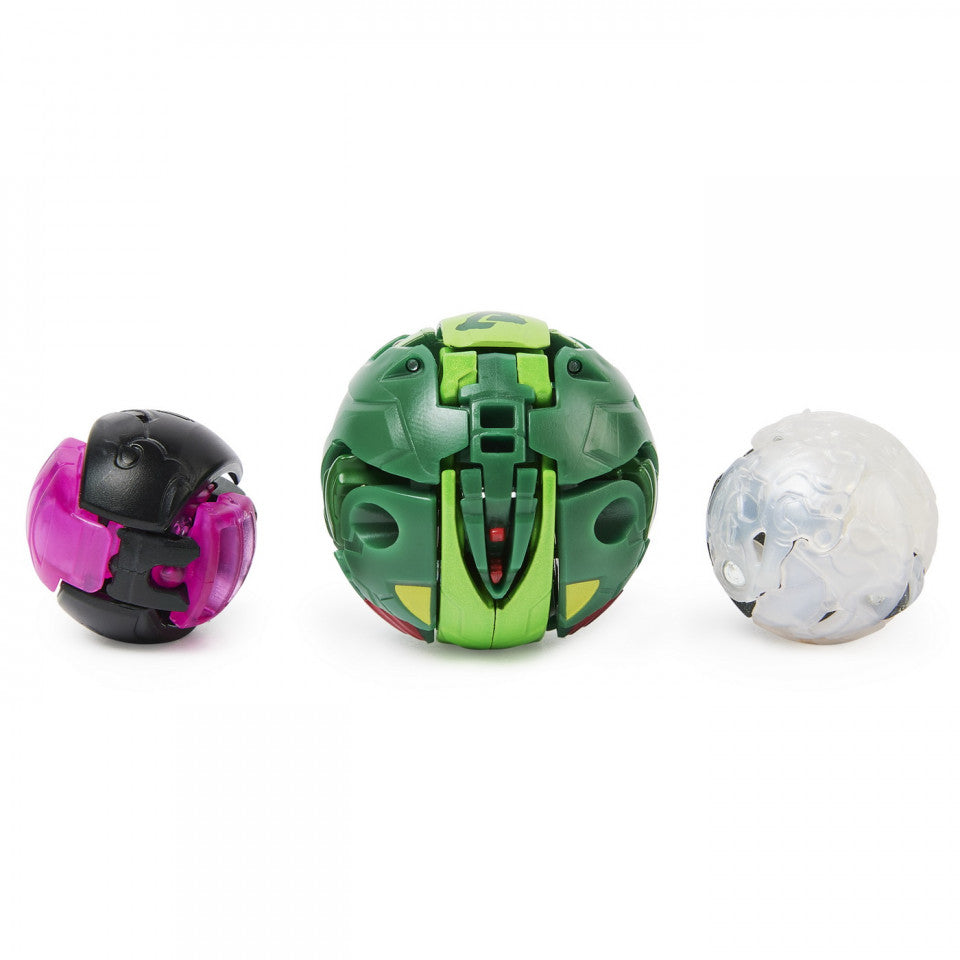 Set de joaca Dragonoid, Nano Scorcher si Nano Siphon Platinum Power Up Bakugan Evolutions