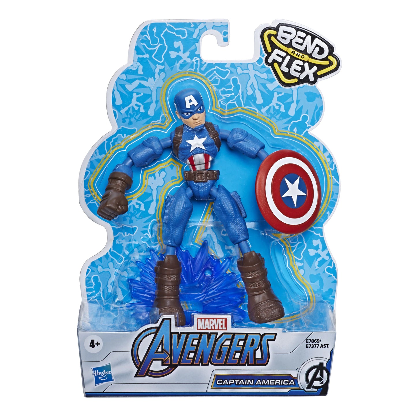 Figurina Captain America 15cm Bend and Flex - Hasbro