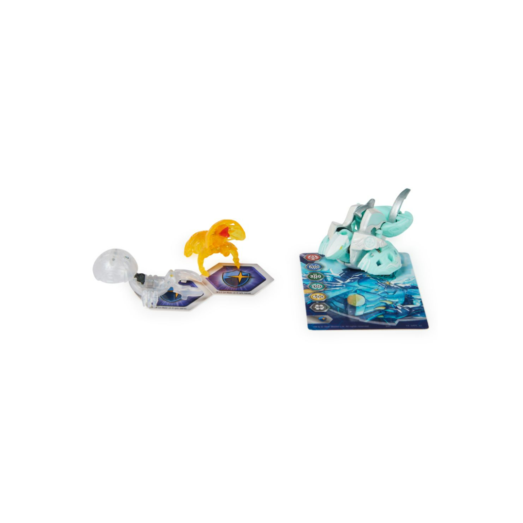 Set 3 figurine Bakugan Evolutions Platinum Power Up - Sharktar,Nano Shadow si Nano Clutch