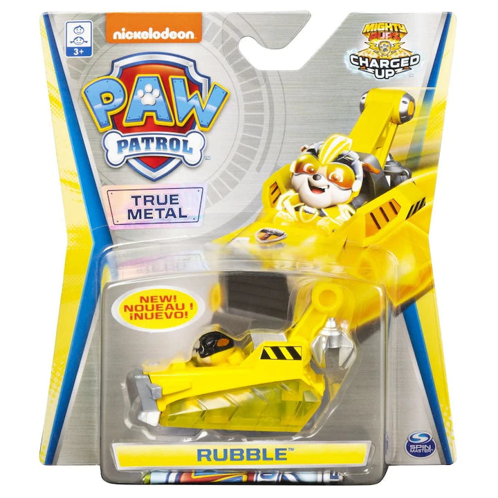 Masinuta Rubble Mighty Pups Charged Up 7cm - Paw Patrol