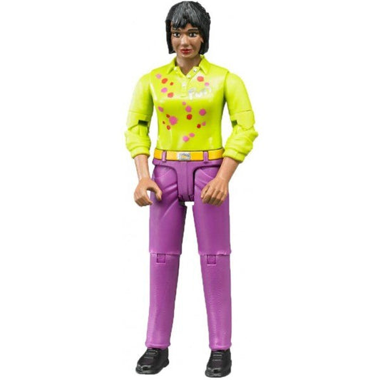 Figurina Femeie creola 10cm cu pantaloni mov 60403 - Bruder