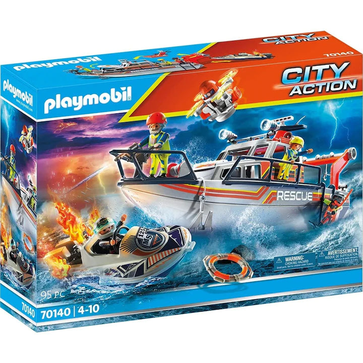 Playmobil City Action 70140 - Ambarcatiune de salvare cu personal