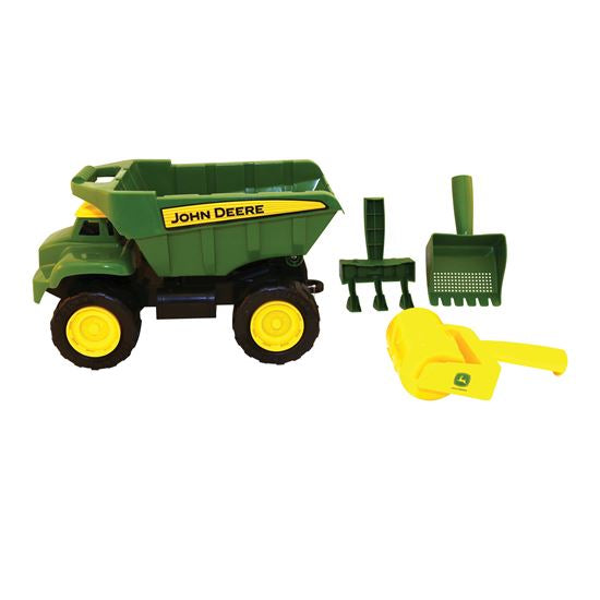 Basculanta John Deere, cu ustensile pentru nisip, 38 cm