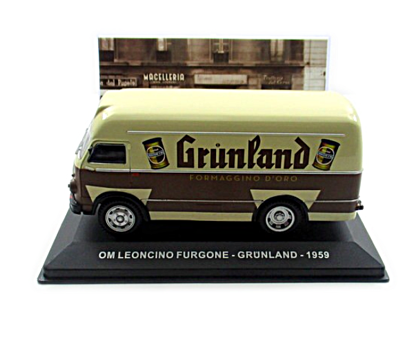 Om Leoncino Furgone - Grunland 1959 cu vitrina plexiglass - 1/43 Altaya