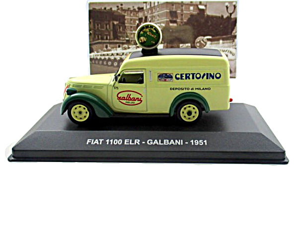 Fiat 1100 ELR Galbani 1951 cu vitrina plexiglass - 1/43 Altaya