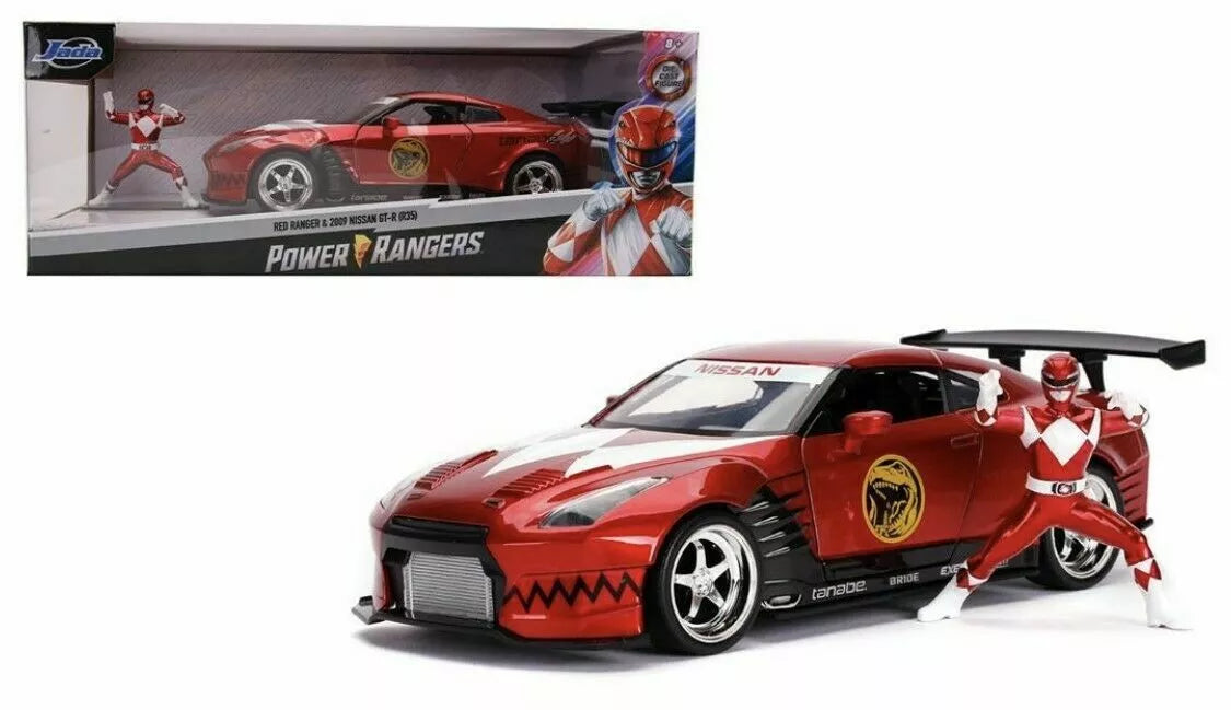 Nissan GT-R 2009 R35 & Figurina Red Ranger - 1/24 Jada