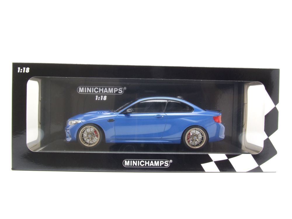 BMW M2 CS 2020 albastru metalic - 1/18 Minichamps