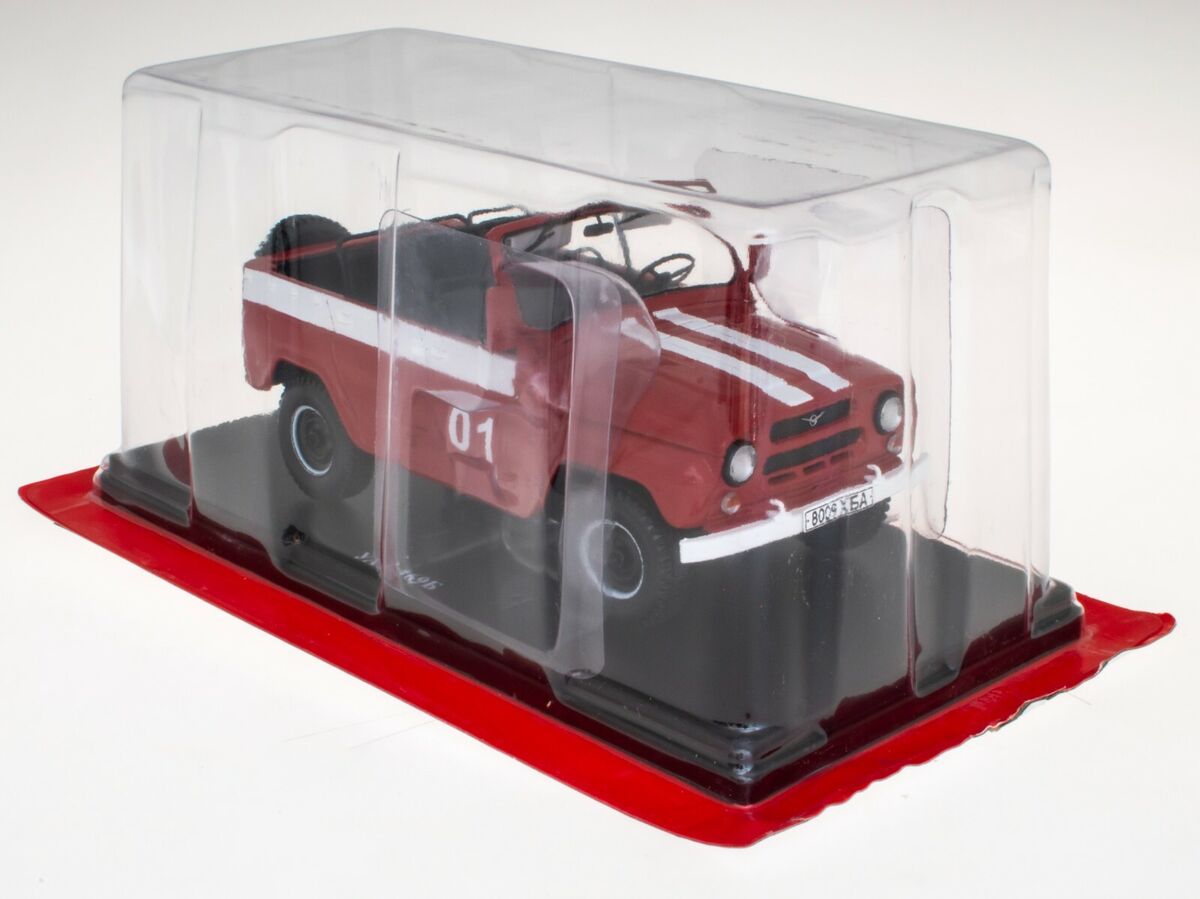 Uaz 469B Feuerwehr-Lackierung 1972 rosu - 1/24 Hachette