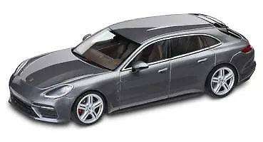 Porsche Panamera Turbo gri cu vitrina plexiglass - 1/43 Minichamps