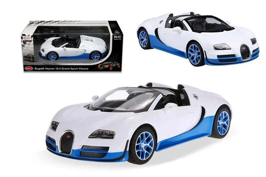 Bugatti Rastar Veyron Grand Sport Vitesse Scara alb/albastru - 1/14 Rastar