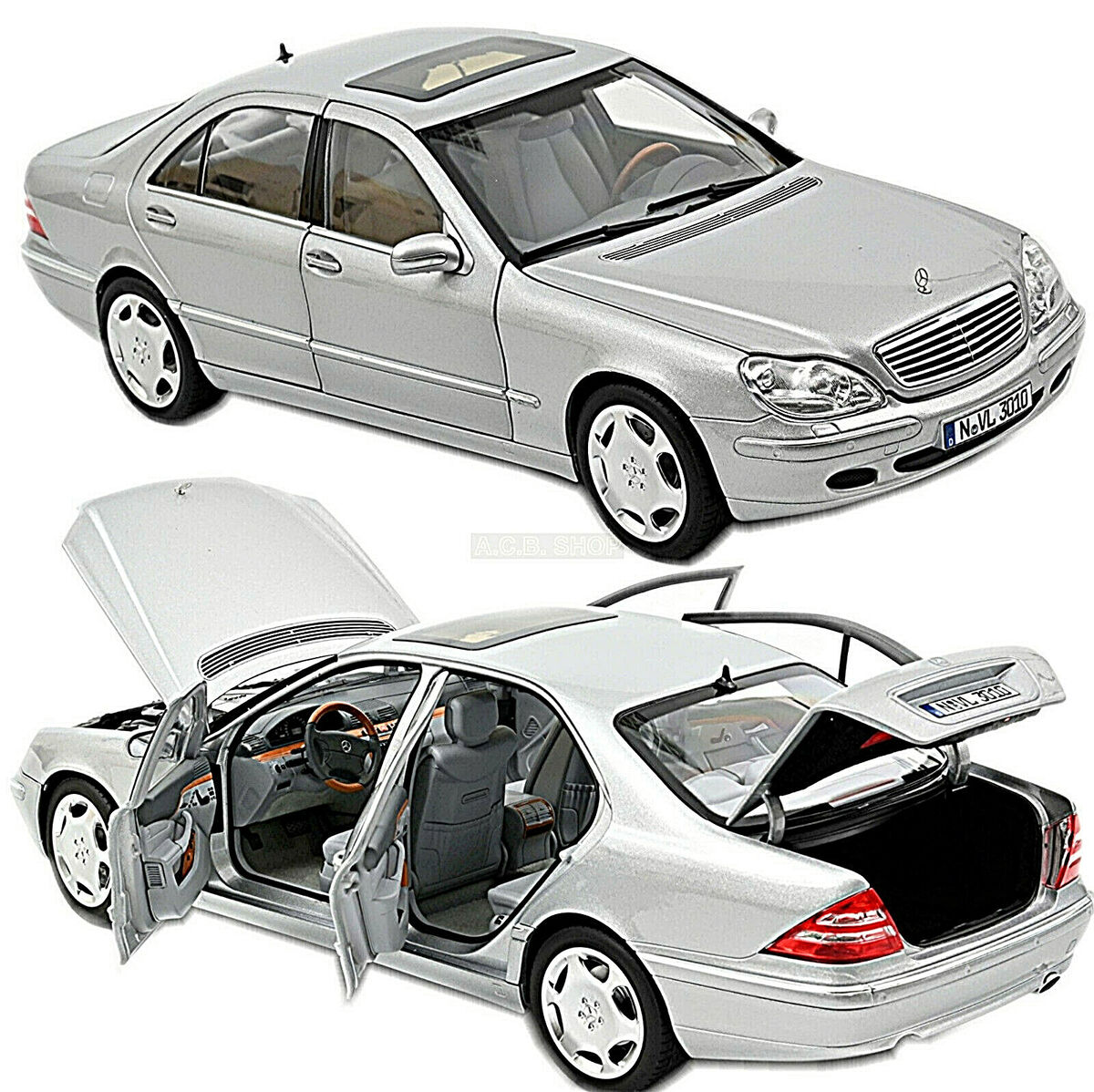 Mercedes-Benz S600 argintiu 1998 - 1/18 Norev