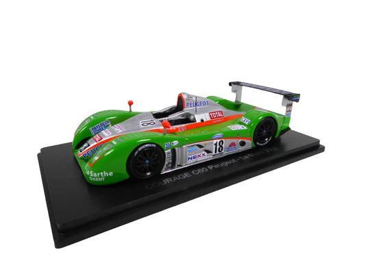 Peugeot C60 COURAGE- Le Mans 2002 cu vitrina plexiglass - 1/43 Spark