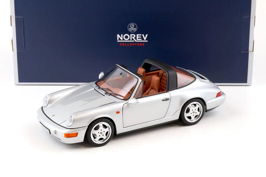 Porsche 911 Carrera 4 Targa 1990 argintiu - 1/18 Norev