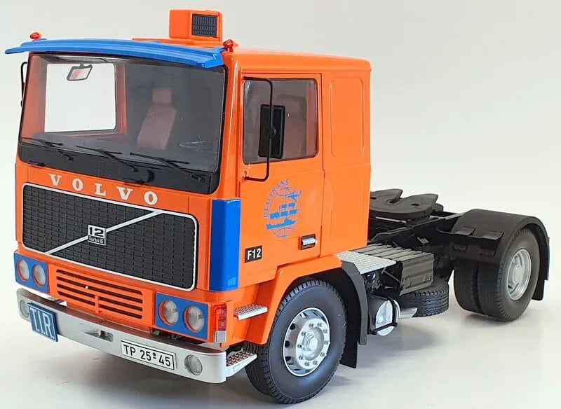 Camion Volvo F12 1977 portocaliu/albastru/negru - 1/18 Road Kings