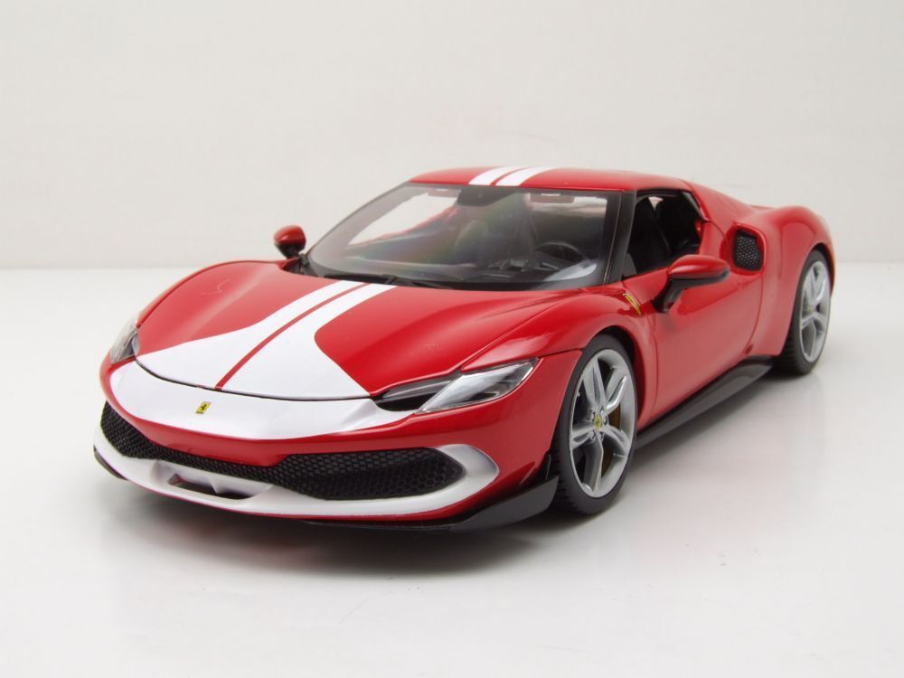 Ferrari 296 GTB Assetto Fiorano rosu/alb - 1/18 Bburago