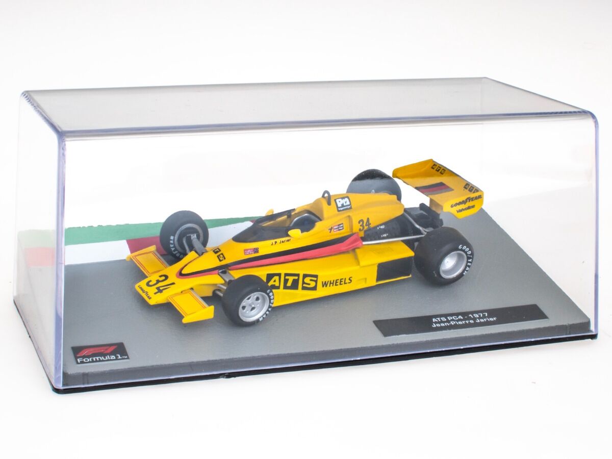 Formula 1 ATS PC4 - 1977 Jean-Pierre Jarier cu vitrina plexiglass - 1/43 Altaya