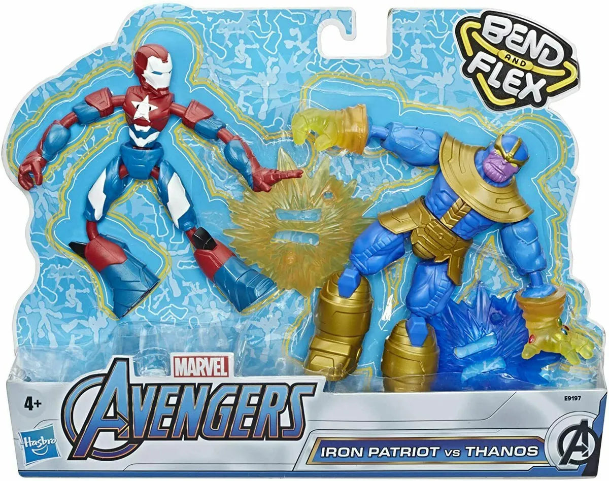 SET 2 Figurine Bend and Flex - Iron Patriot si Thanos 15cm